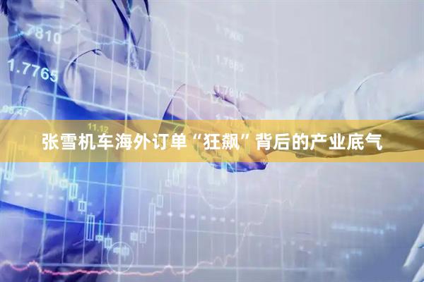 张雪机车海外订单“狂飙”背后的产业底气